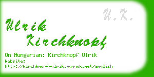 ulrik kirchknopf business card